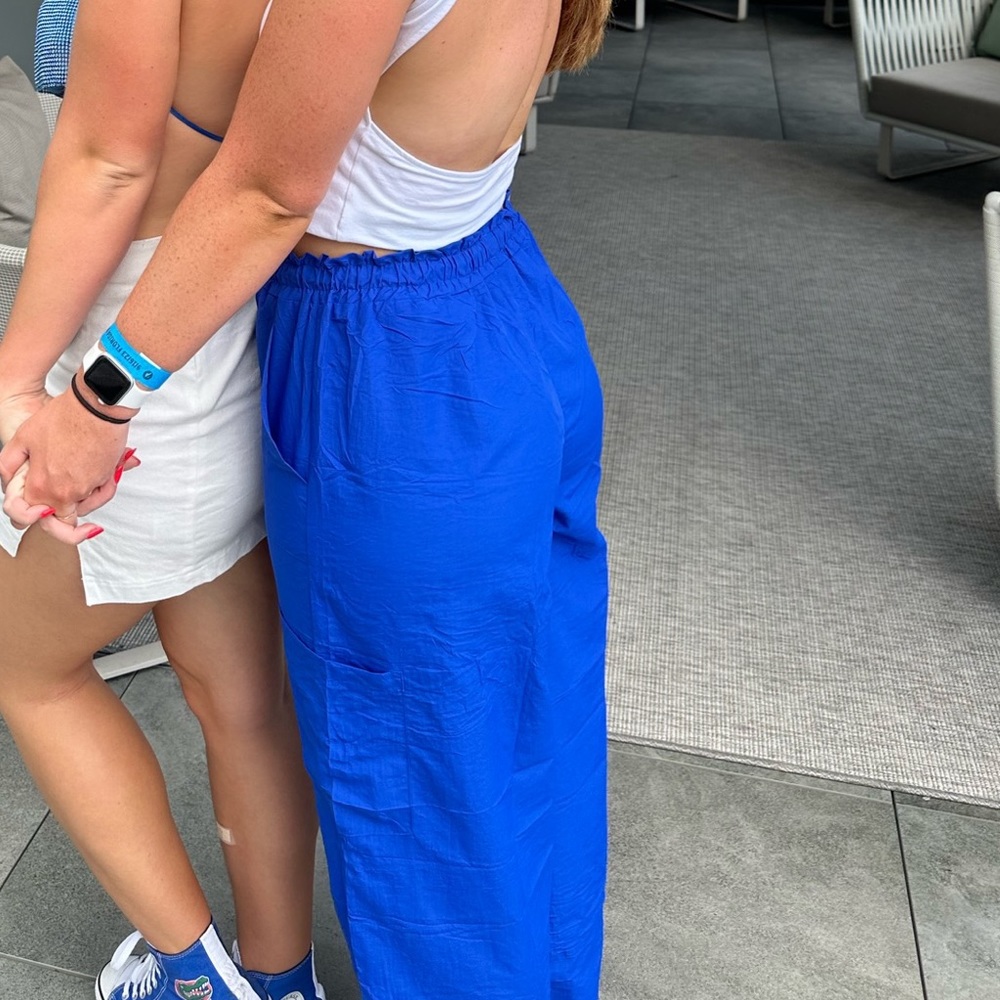 Blue Cargo Pants